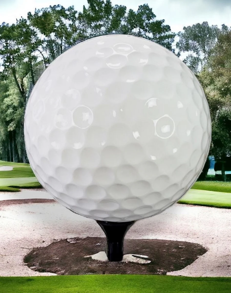 Casa Padrino pelota de golf decorativa XXL con tee blanco / negro ? 140 cm
