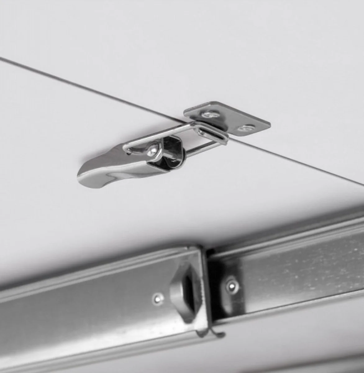 Casa Padrino Designer Conference Table White / Chrome Extendable 170-270 cm - Designer Dining Table