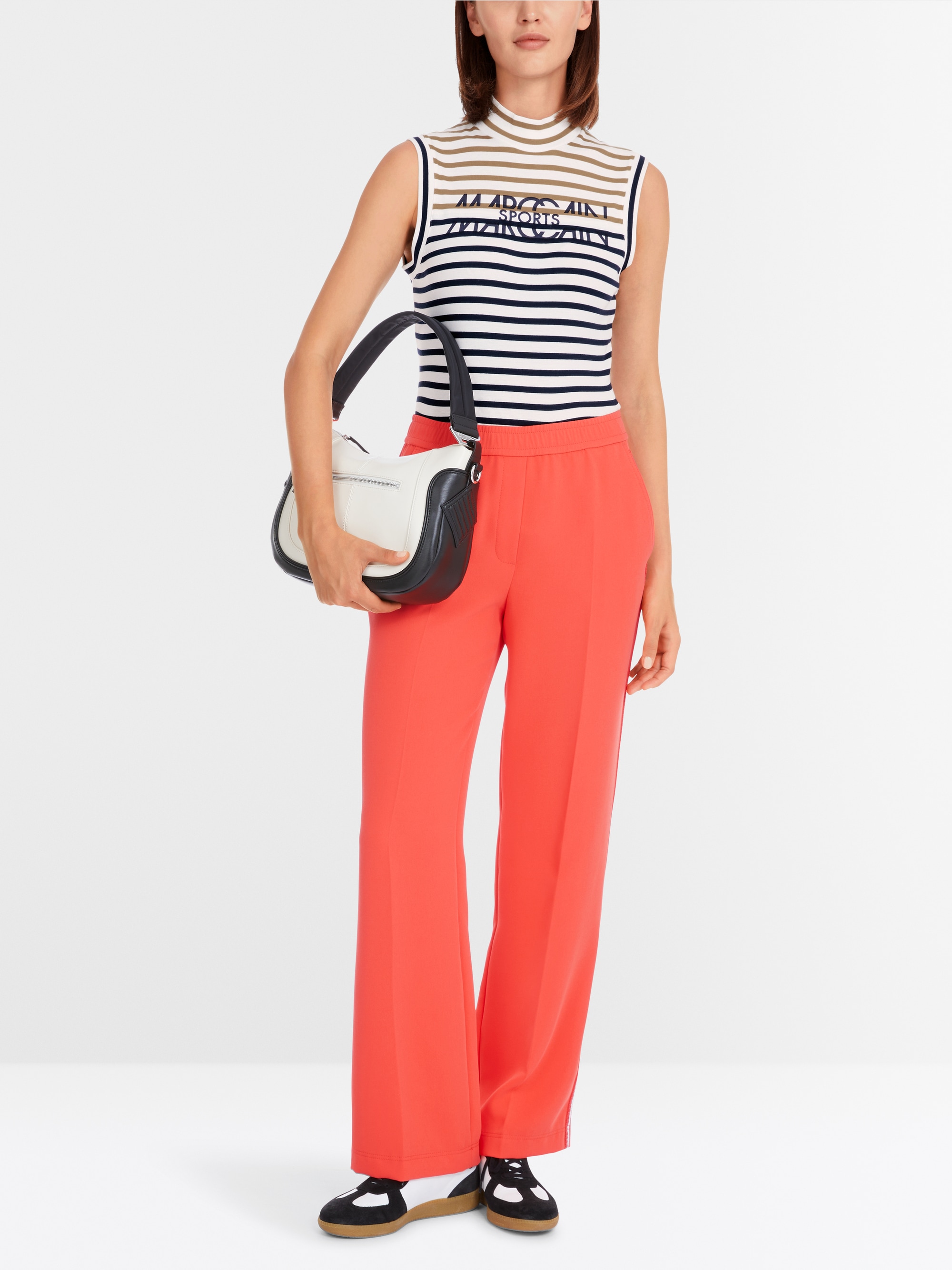 Marc-Cain Sleeveless top with stand-up collar