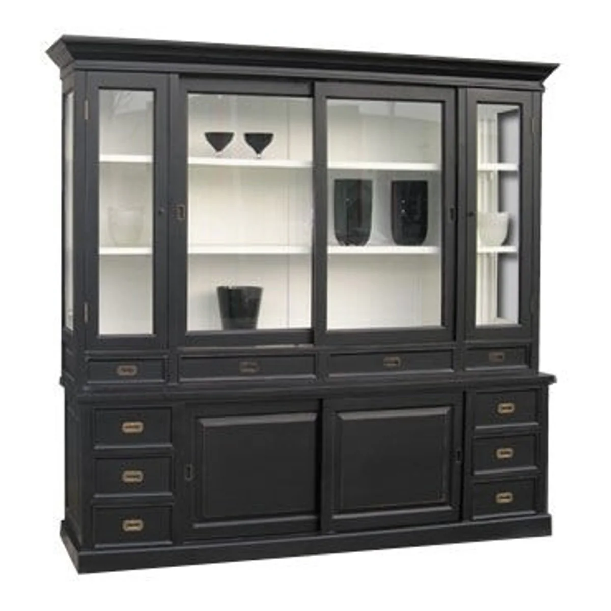 Large Shabby chic country house style cabinet with 5 doors and 10 drawers - buffet cabinet - wardrobe dining room