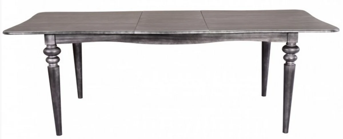Casa Padrino Baroque dining table extendable silver anthracite 180-230 cm - Table