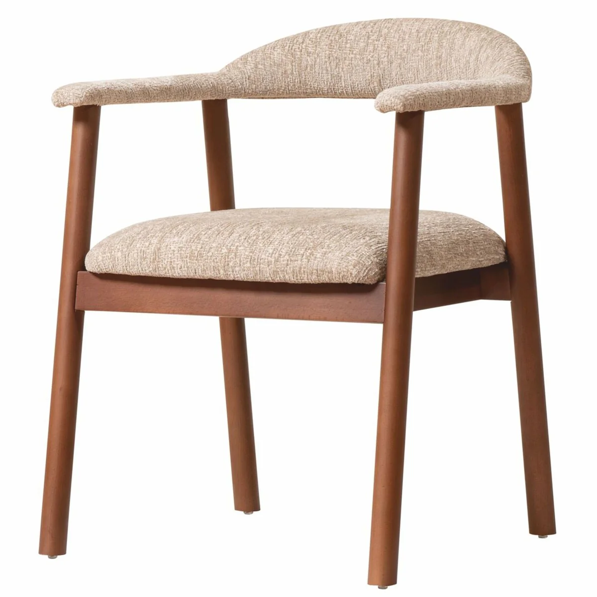 Casa Padrino silla de comedor de lujo con reposabrazos beige / marr¨®n Al. 75 cm - Muebles de comedor