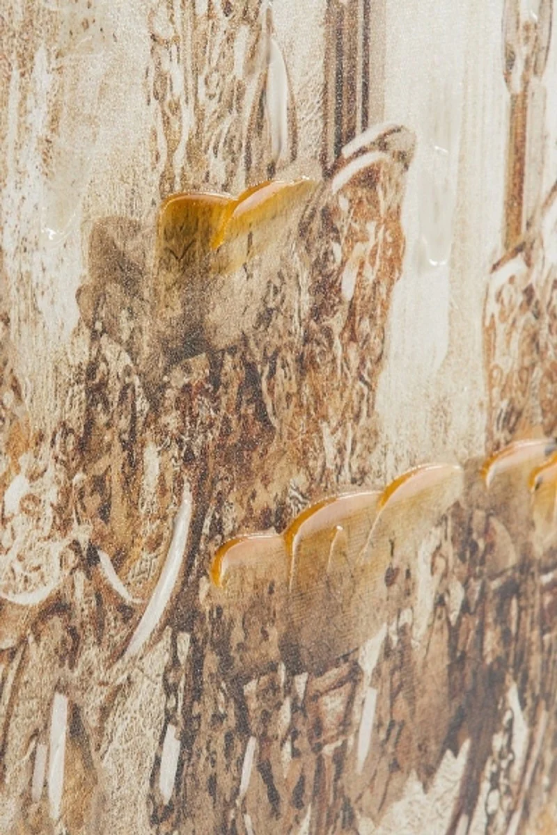 Casa Padrino pintura al óleo barroco araña multicolor 80 x H. 80 cm - Magnífica pintura al óleo