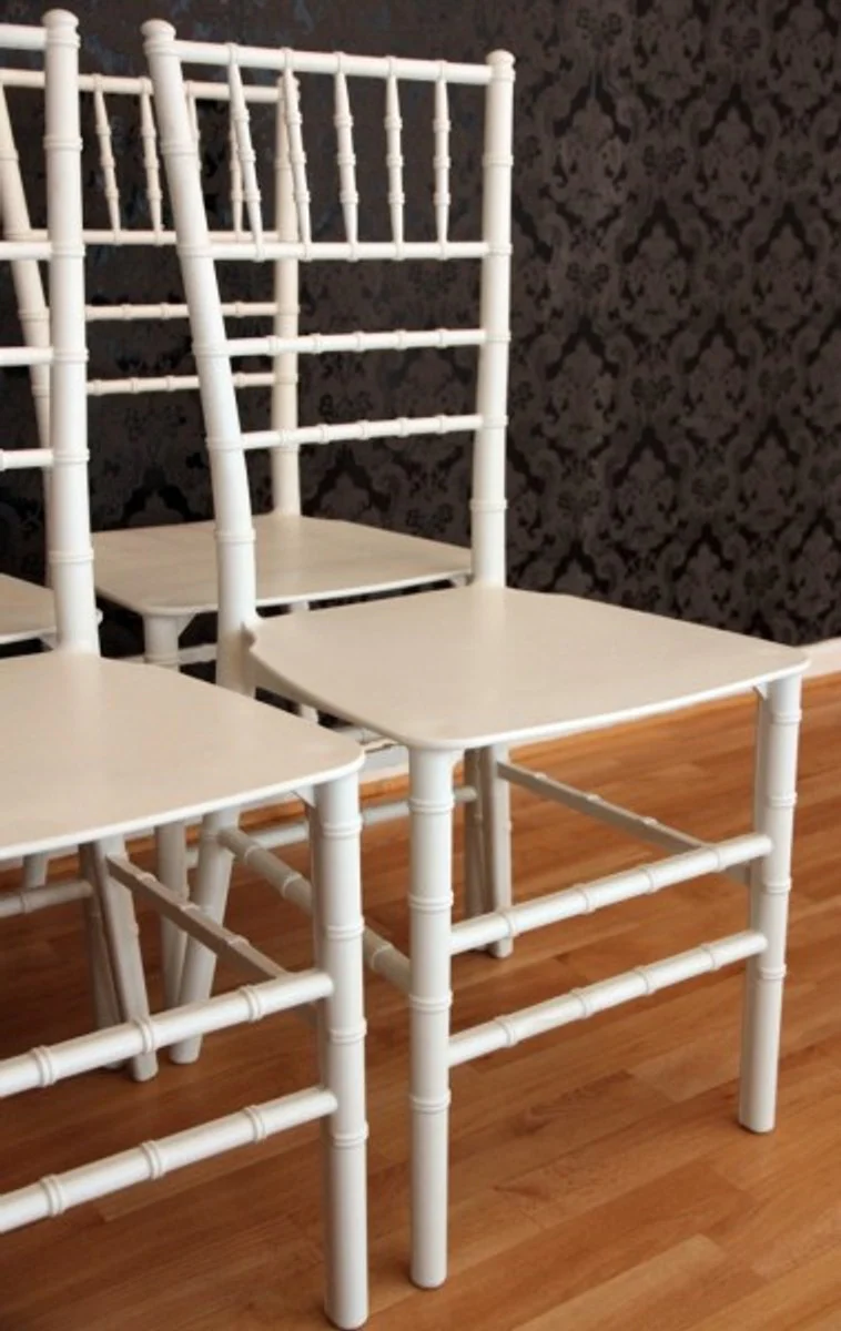 Set of 4 Designer White acrylic chair - Casa Padrino Ghost Chair furniture designer furniture - chairs polycarbonate