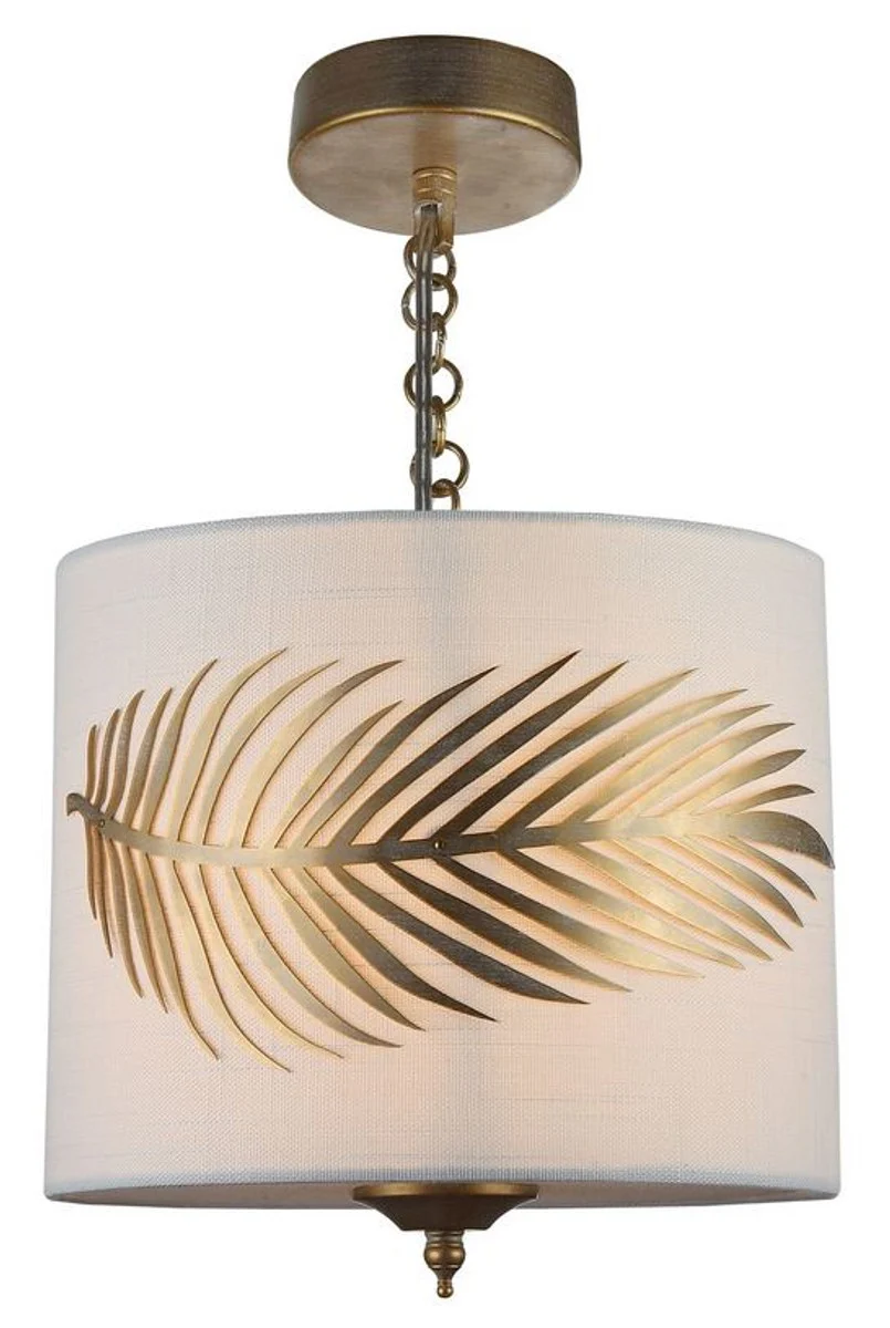 Casa Padrino pendant lamp gold / white Ø 24.5 x H. 19.5 cm - Hotel & Restaurant Furniture