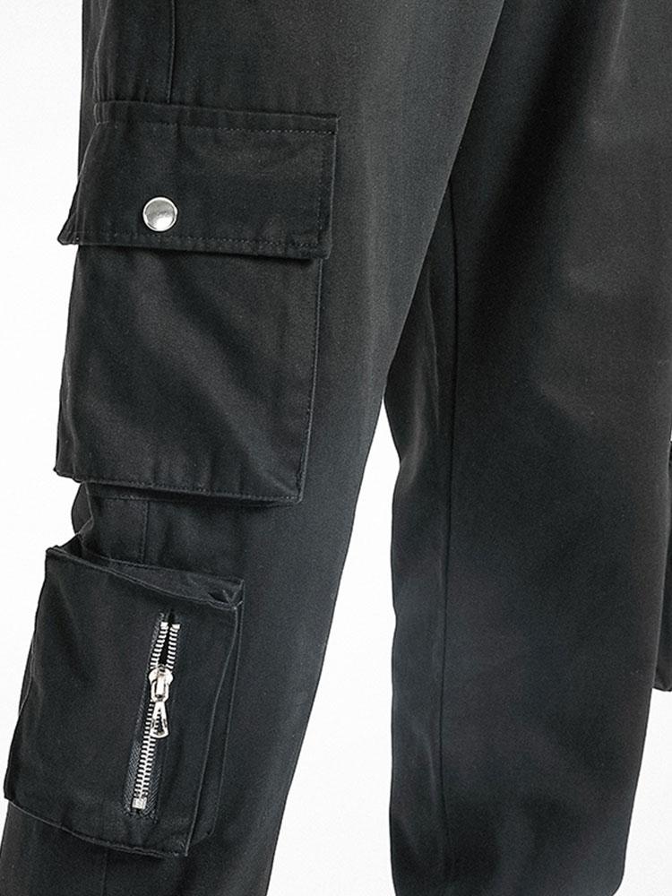 Drawstring Elastic Waist Cargo Joggers