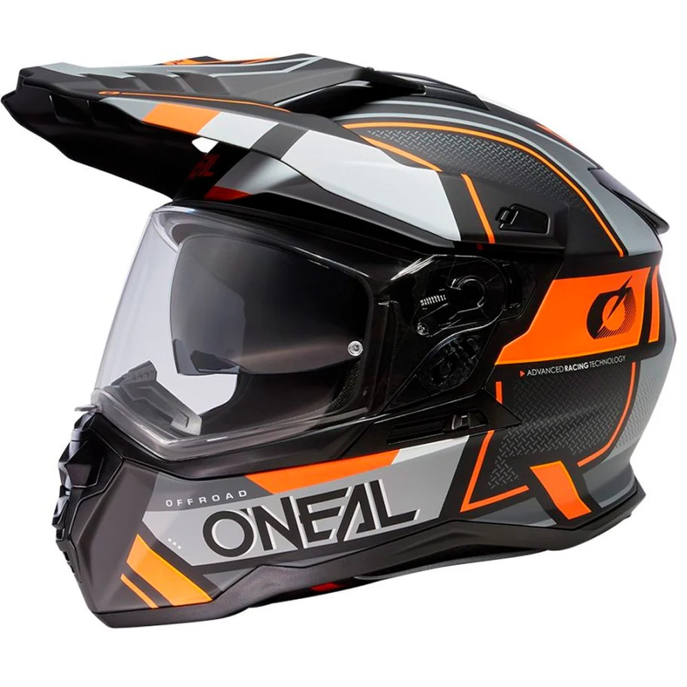 CASCO TRAIL ONEAL D-SRS SQUARE V.24 NEGRO / GRIS / NARANJA
