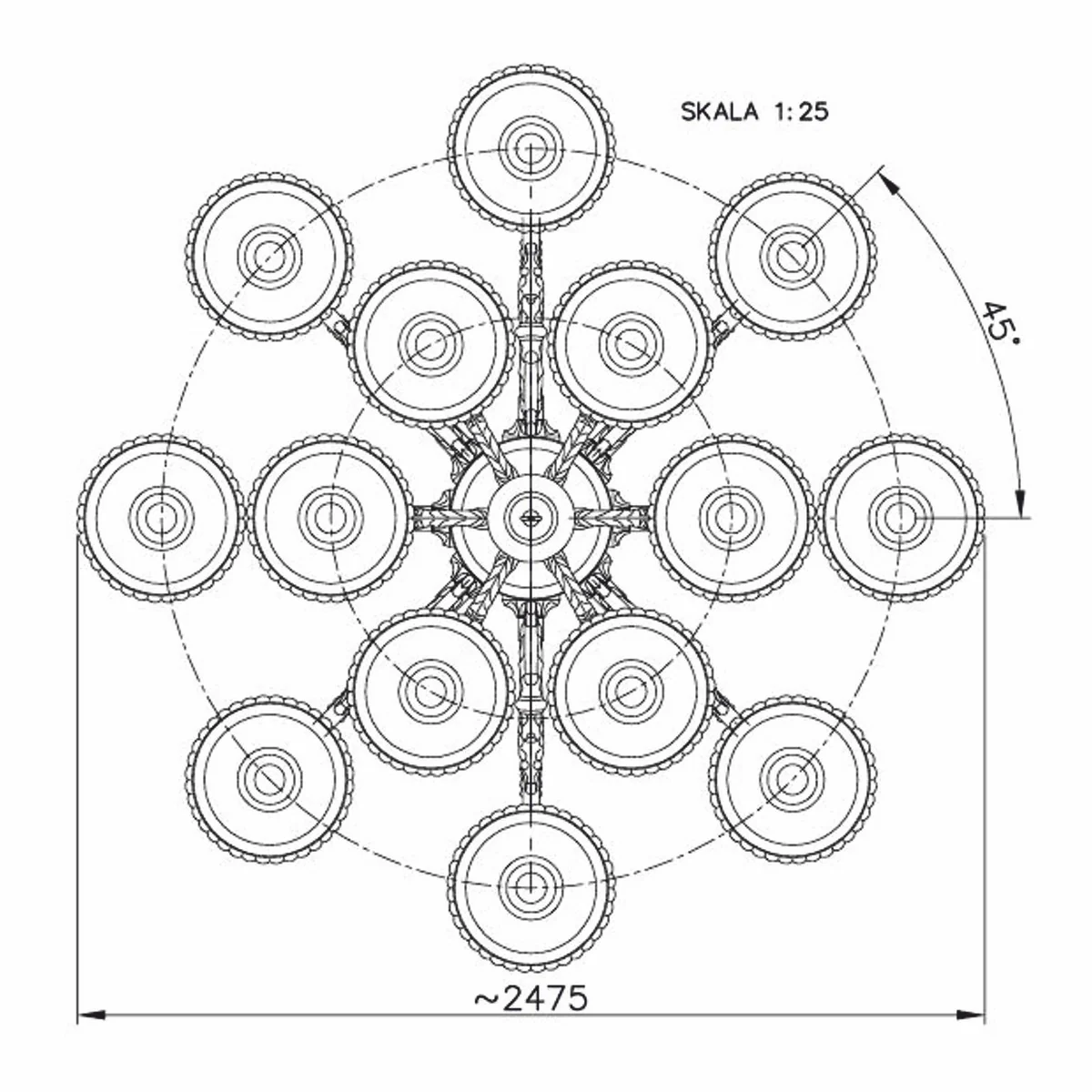 Casa Padrino l¨¢mpara de ara?a barroco de lujo gris ? 247,5 x Al. 250 cm - L¨¢mpara de ara?a gigante para hotel