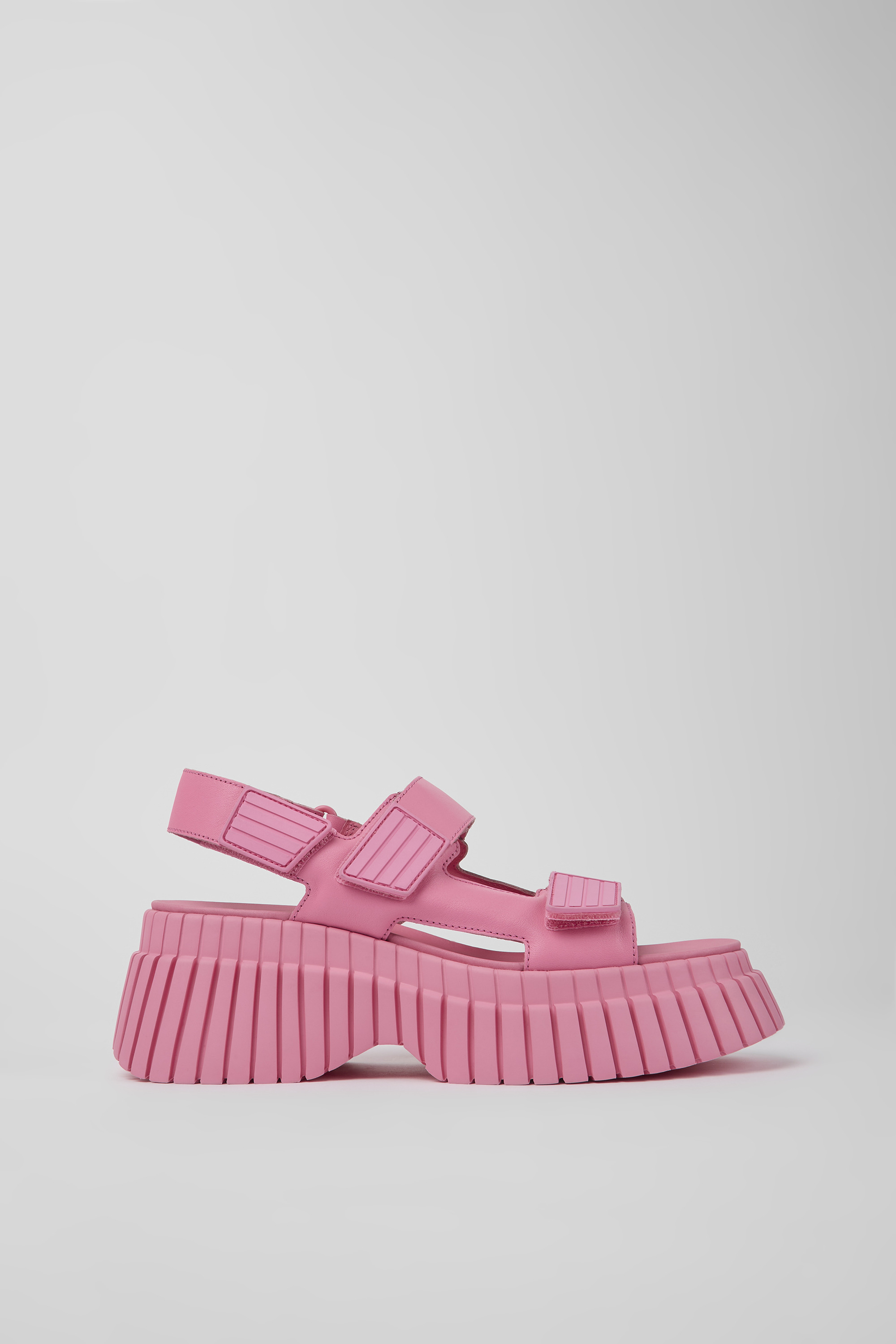 BCN - Pink leather sandals for women
