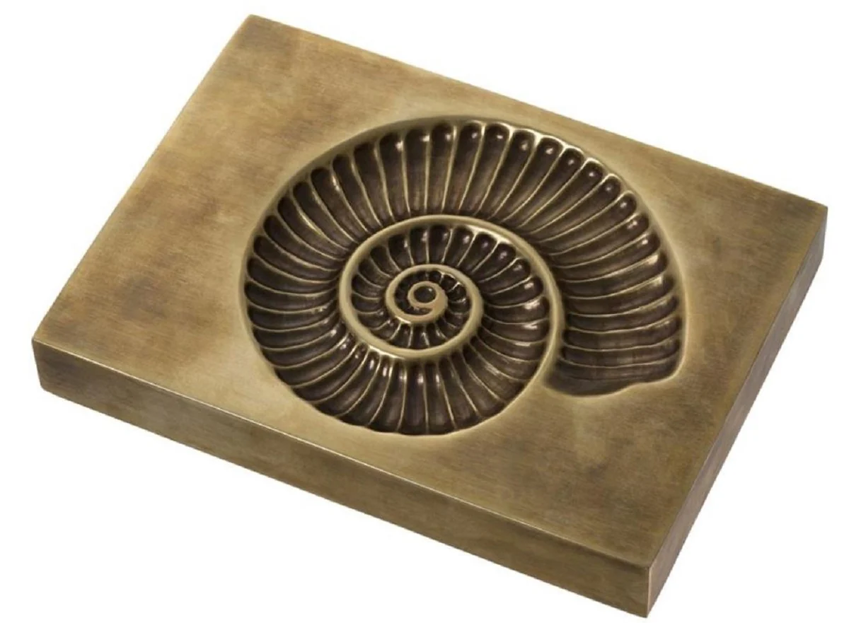 Casa Padrino objeto de decoración de lujo latón vintage 22 x 16 x H. 3 cm - Accesorios Deco