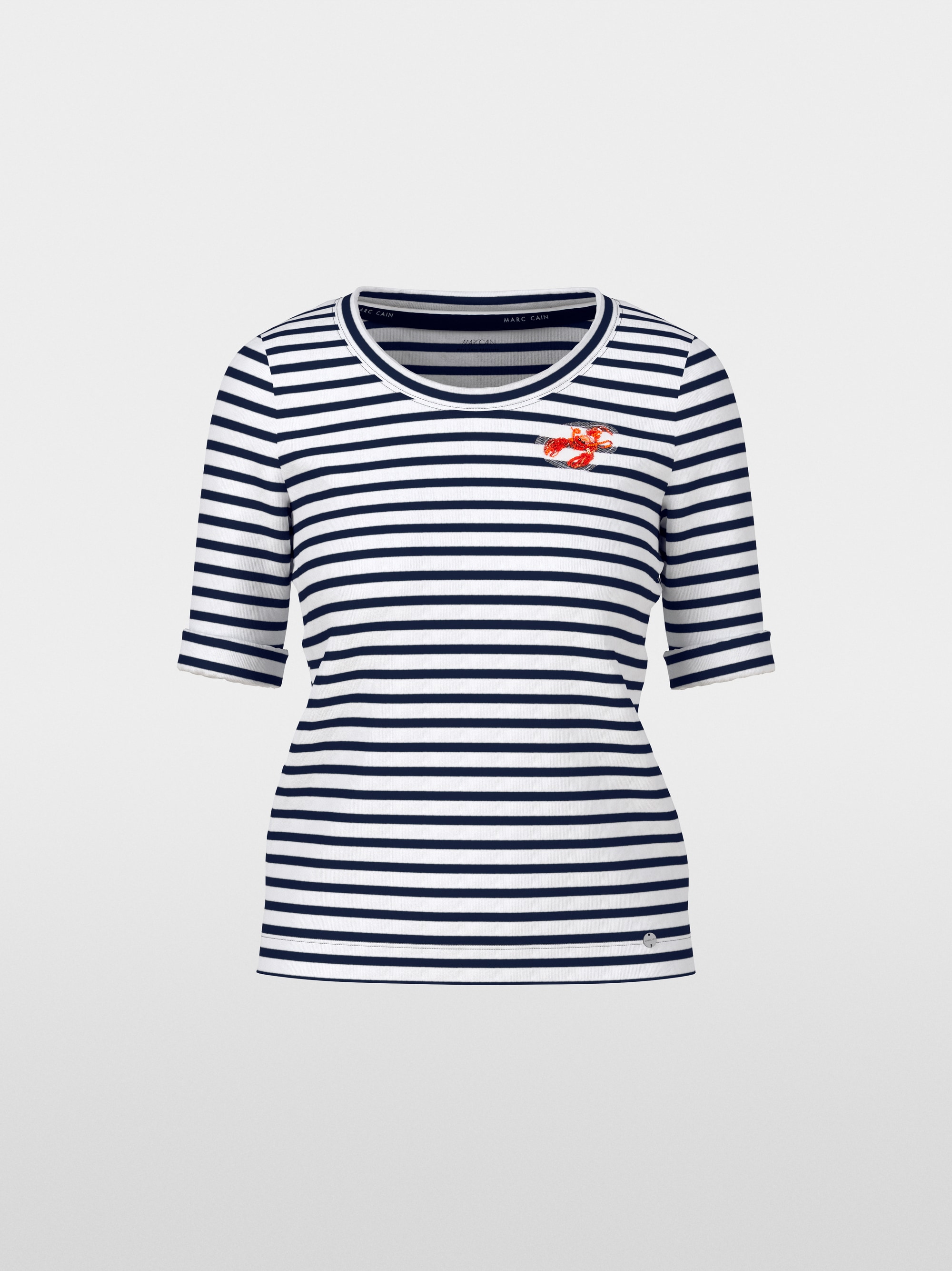 Marc-Cain Striped T-shirt in cotton rib