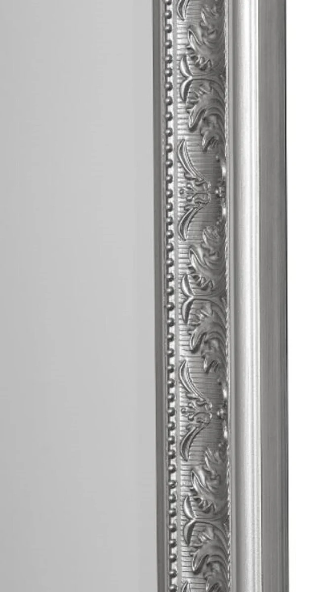 Casa Padrino Espejo Barroco Plata 72 x H. 132 cm - Espejo de Pared Barroco Hecho a Mano