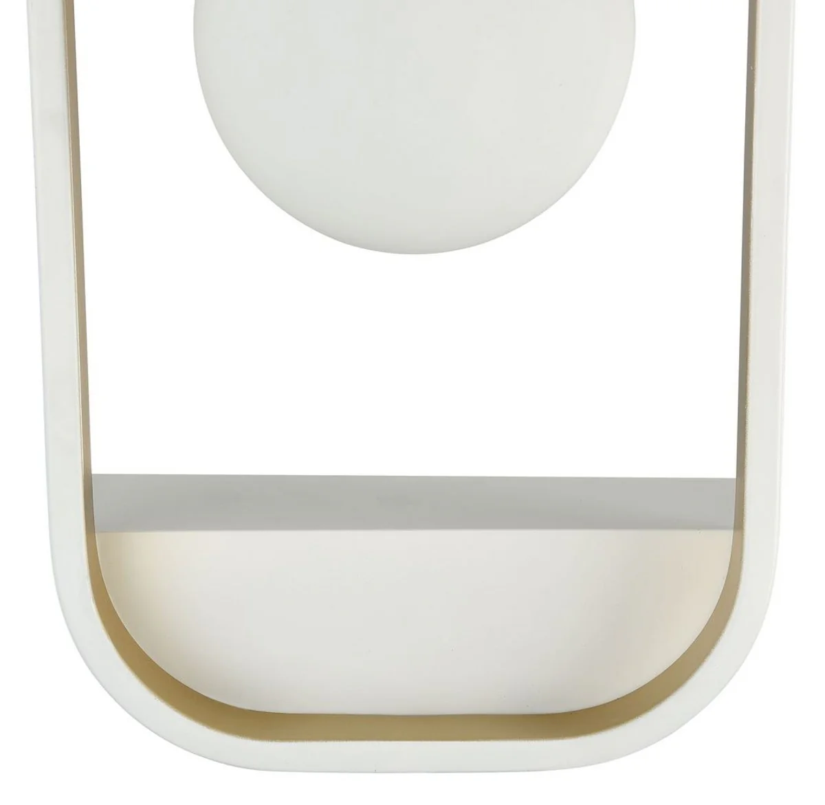 Casa Padrino aplique de pared de lujo blanco / oro 17.8 x 11 x H. 25 cm - Lámpara de Pared de Lujo