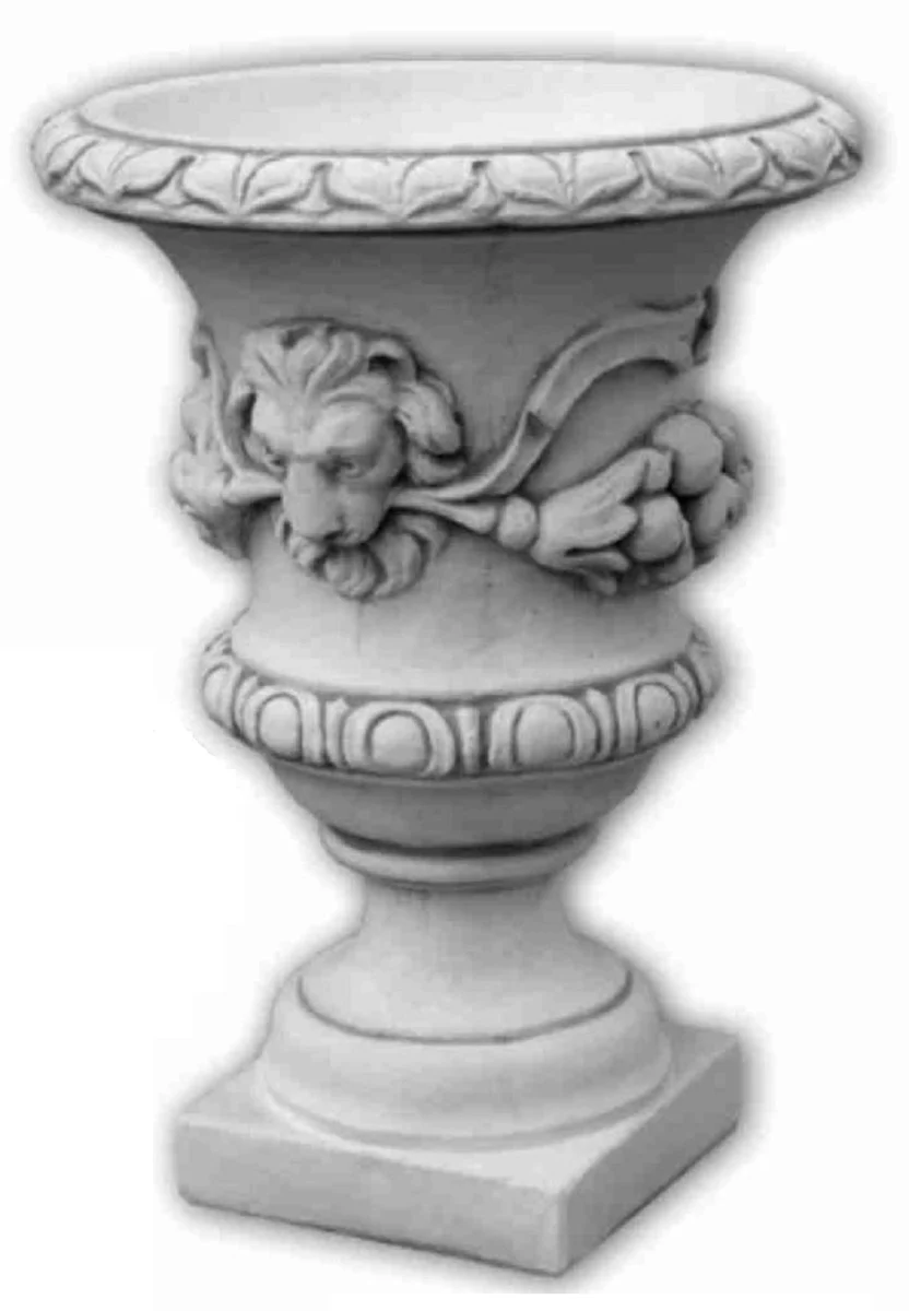 Casa Padrino maceta decorativo de jard¨ªn barroco gris ? 50 x A. 70 cm - Magn¨ªfico macetero de estilo barroco - Decoraci¨®n barroco de jard¨ªn - Decoraci¨®n barroco de terraza - Accesorios barroco