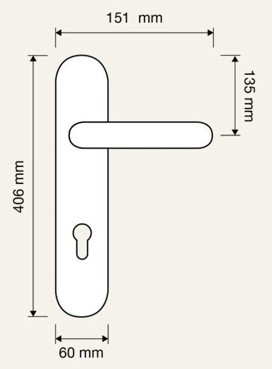 Casa Padrino conjunto de manija de puerta barroco lat¨®n patinado 15,1 x H. 40.6 cm - Conjunto de manija de Estilo Barroco con Mango de Porcelana Noble
