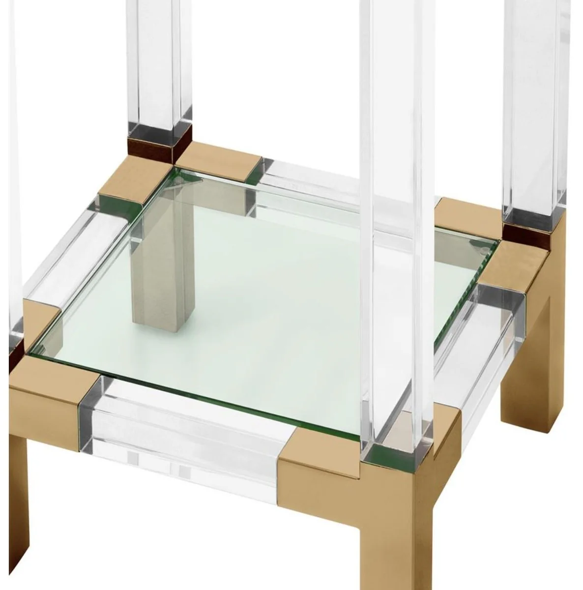 Casa Padrino luxury side table / pillar brass colors 35 x 35 x H. 100 cm - Designer Furniture