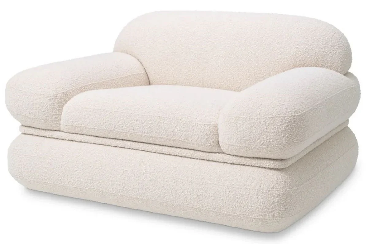 Casa Padrino sill¨®n de lujo crema 124 x 91 x A. 73 cm - Sill¨®n de sal¨®n - Sill¨®n de hotel - Muebles de sal¨®n - Muebles de hotel - Muebles de lujo - Interiores de sal¨®n - Interiores de lujo