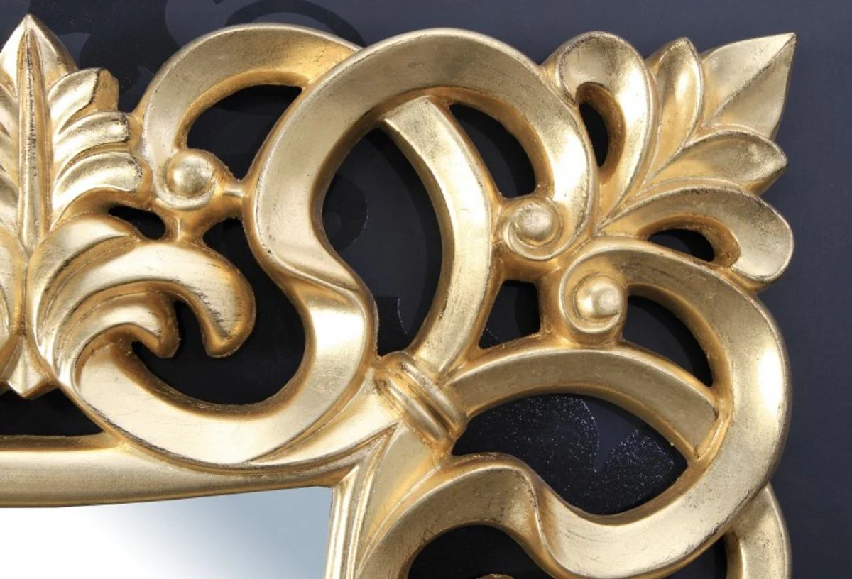 Espejo de pared barroco dividido 76 x 76 cm de oro - cuadrado del espejo dorado Barock Wandspiegel Gold Antik, H?he 76 cm, Breite 76 cm, Edel & Prunkvoll