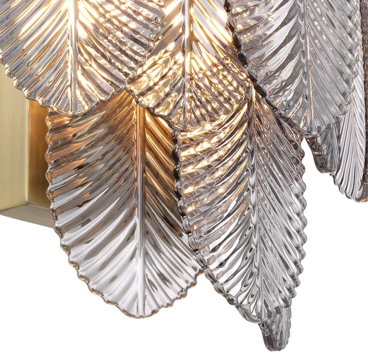 Casa Padrino lámpara de pared de lujo latón / gris 27,5 x 17 x A. 26 cm - Lámpara de Pared de Hotel y Restaurante Noble - Calidad de Lujo