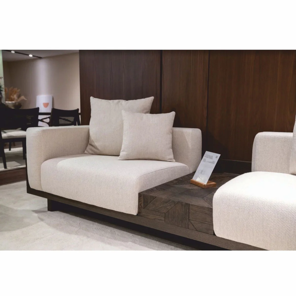 Casa Padrino sof¨¢ de lujo crema / marr¨®n oscuro 260 cm - Muebles de sal¨®n y hotel