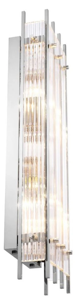 Casa Padrino lámpara de pared plata 23 x 12 x H. 65 cm - Lámpara de Pared para Restaurante