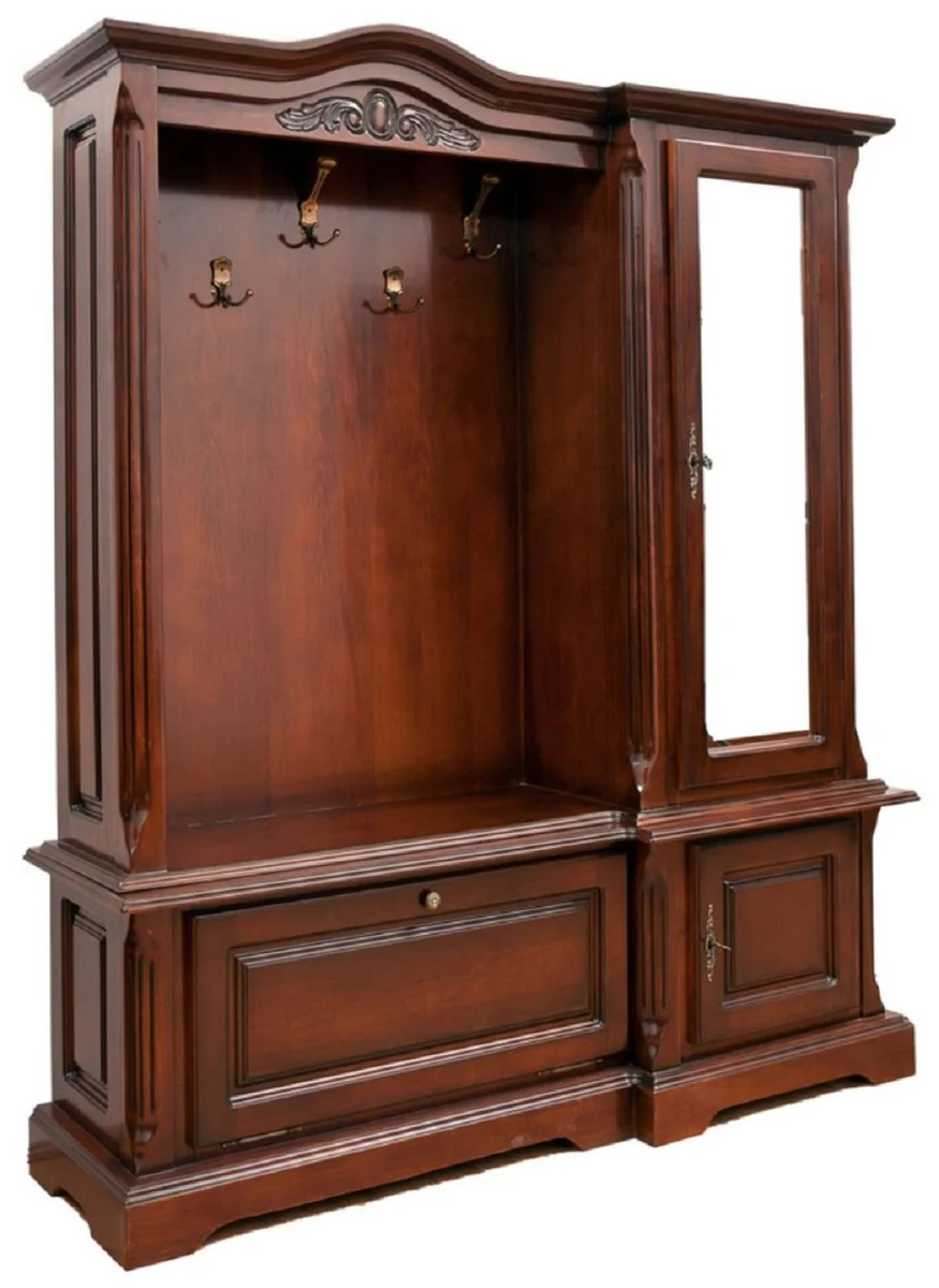 Casa Padrino guardarropa barroco de lujo marr¨®n - Armario de madera maciza de estilo barroco - Muebles de guardarropa de lujo de estilo barroco - Noble y magn¨ªfico