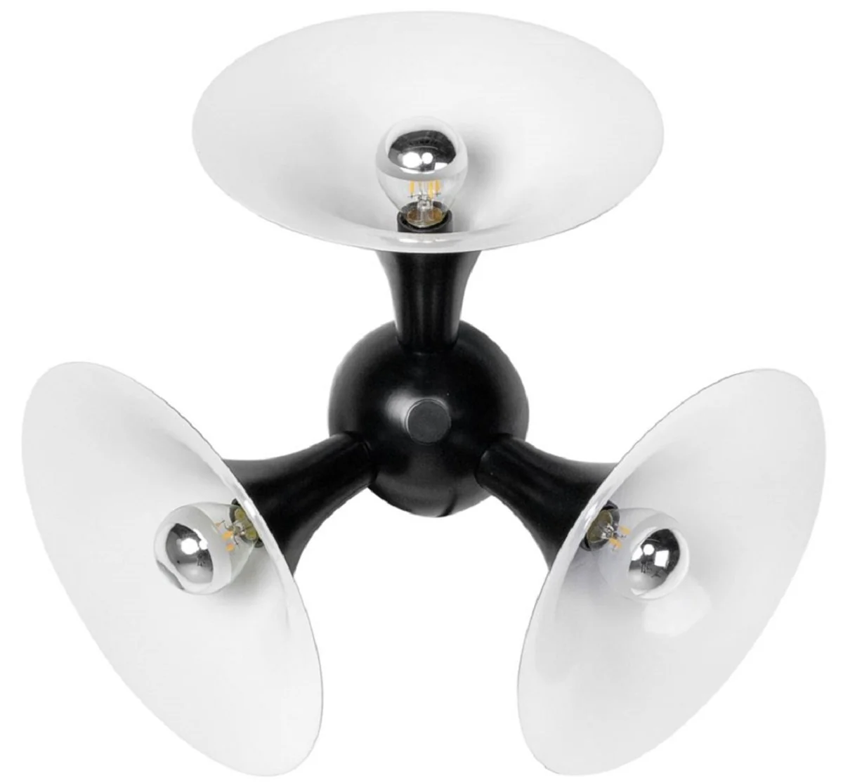 Casa Padrino lámpara de pared de lujo negro / blanco 40 x 20 x H. 40 cm - Lámpara de Aluminio - Calidad de Lujo