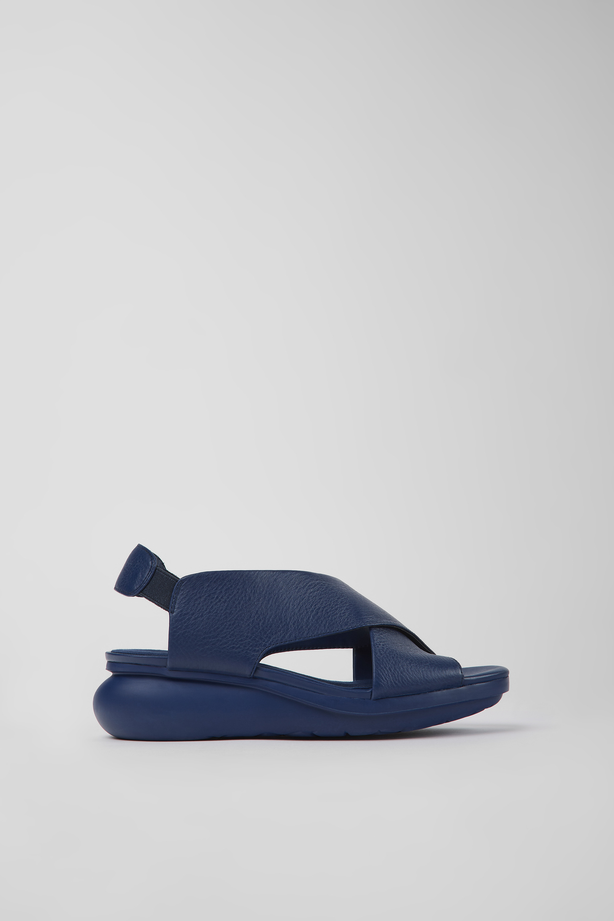 Balloon - Blue leather sandals for women