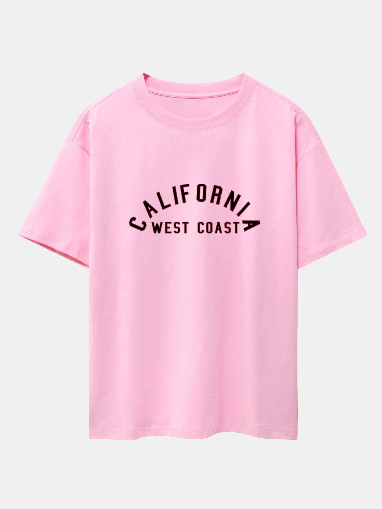 California Print Heavy Weight Drop Shoulder Oversize T-Shirt