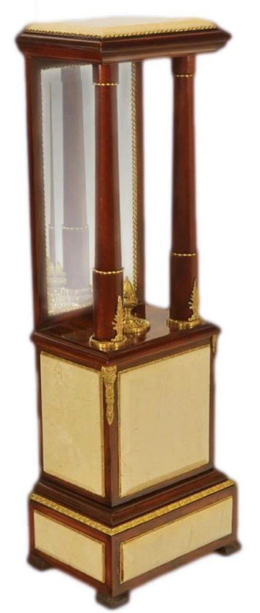 Casa Padrino Pilar Barroco Marr¨®n Oscuro / Crema / Lat¨®n 35 x 25 x H. 110 cm - Muebles Barrocos