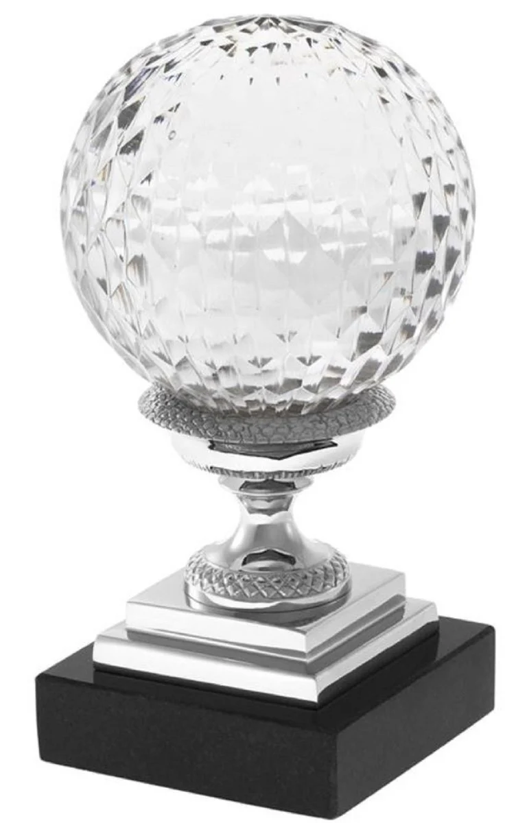 Casa Padrino conjunto de decoración de lujo plata / negro - Accesorios de Sala de Estar de Diseño