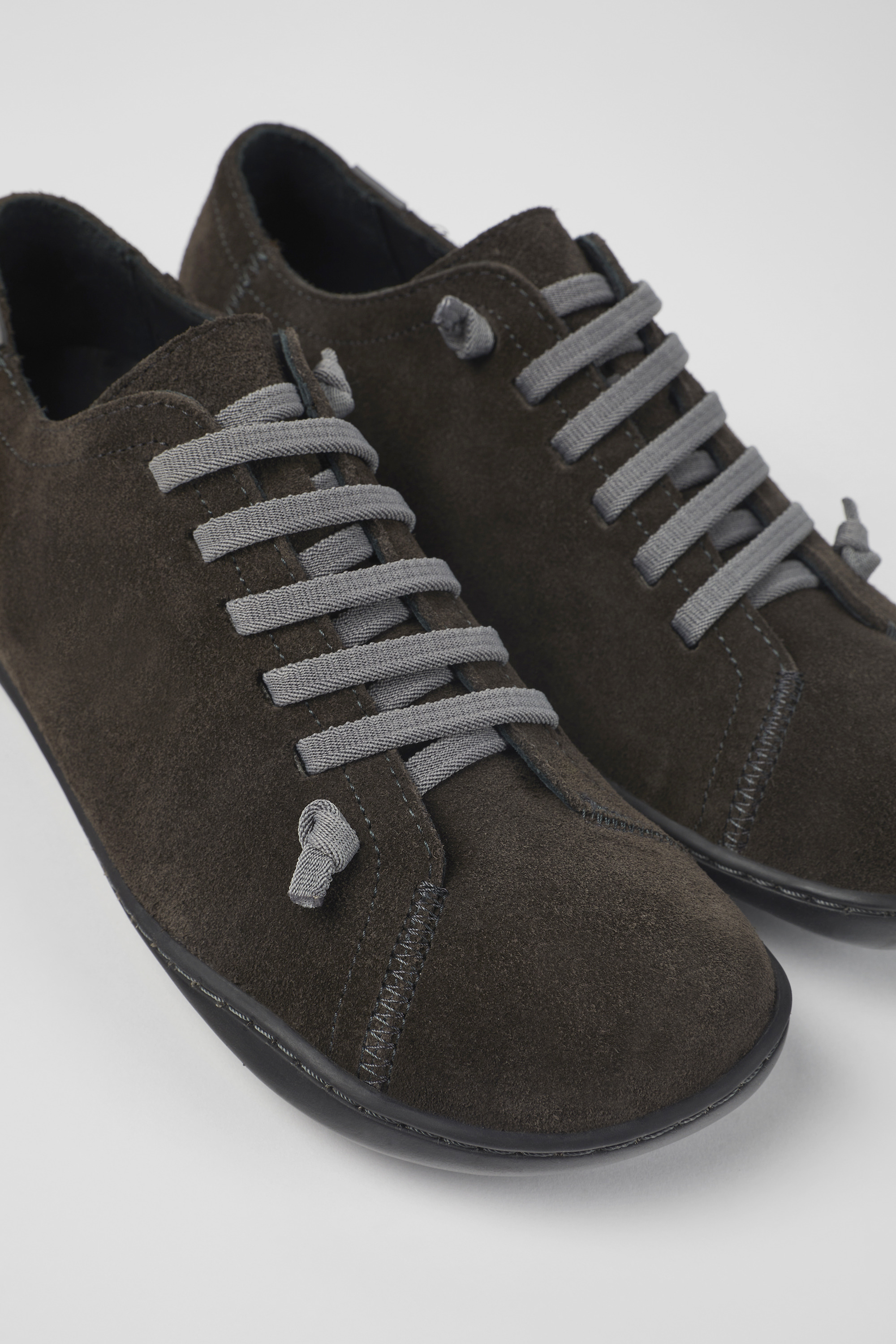 Peu - Gray nubuck shoes for women
