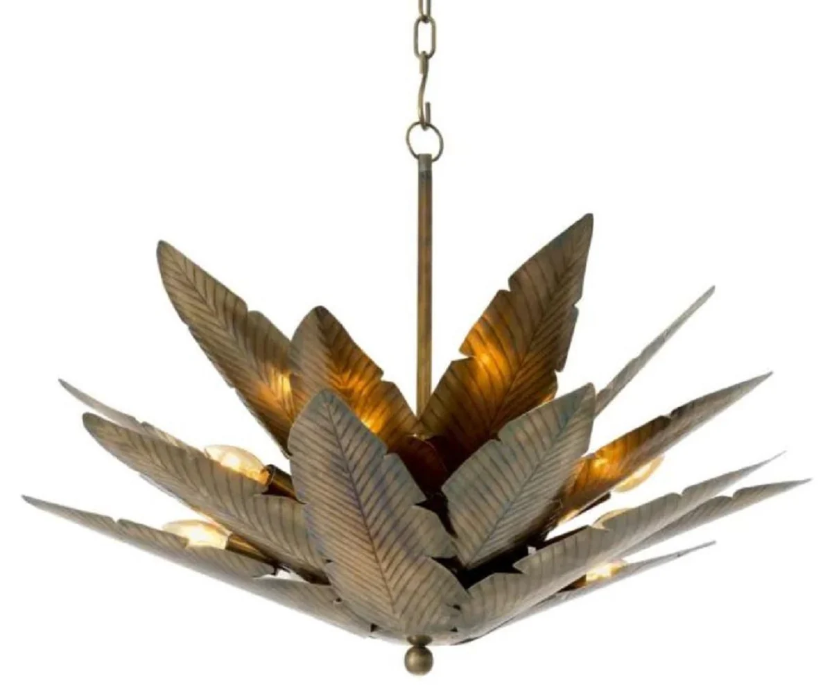 Casa Padrino l¨¢mpara de ara?a de lujo lat¨®n vintage ? 77 cm