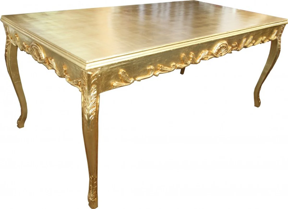 Casa Padrino Baroque Gold dining table 200 x 99 cm Mod2 - dining table - furniture antique style