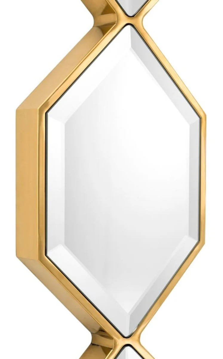 Casa Padrino espejo de pared de dise?o oro 25 x H. 110 cm - Espejo de la Sala de Estar de Lujo