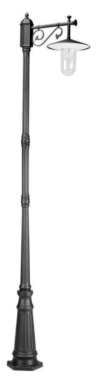 Casa Padrino linterna de jardín / luz de jardín exterior antracita 30 x 60 x H. 227 cm - Decoración Nostálgica de Jardín