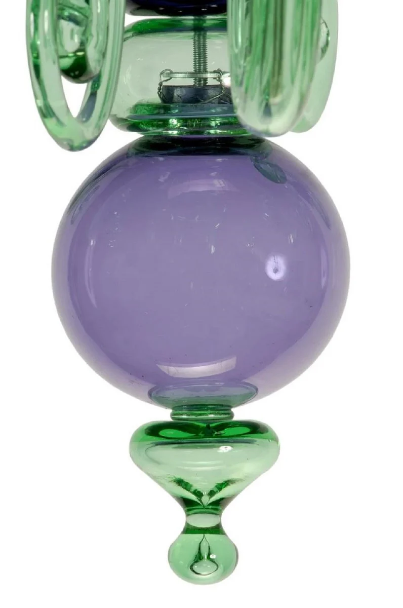 Casa Padrino ara?a de luces de cristal barroco de lujo verde / p¨²rpura ? 75 x A. 85 cm - Hecho en Italia