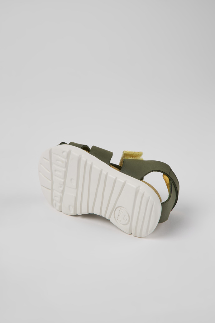 Caterpillar Green leather and fabric sandals for boys