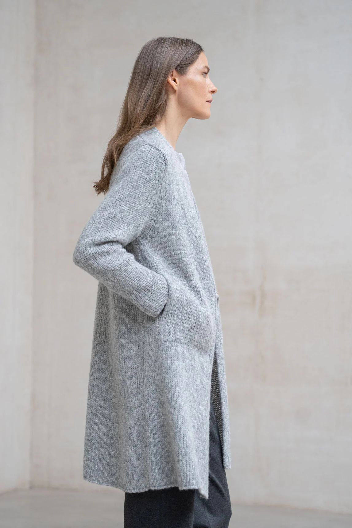 Rivera-spain Cárdigan Merano gris perla lamé