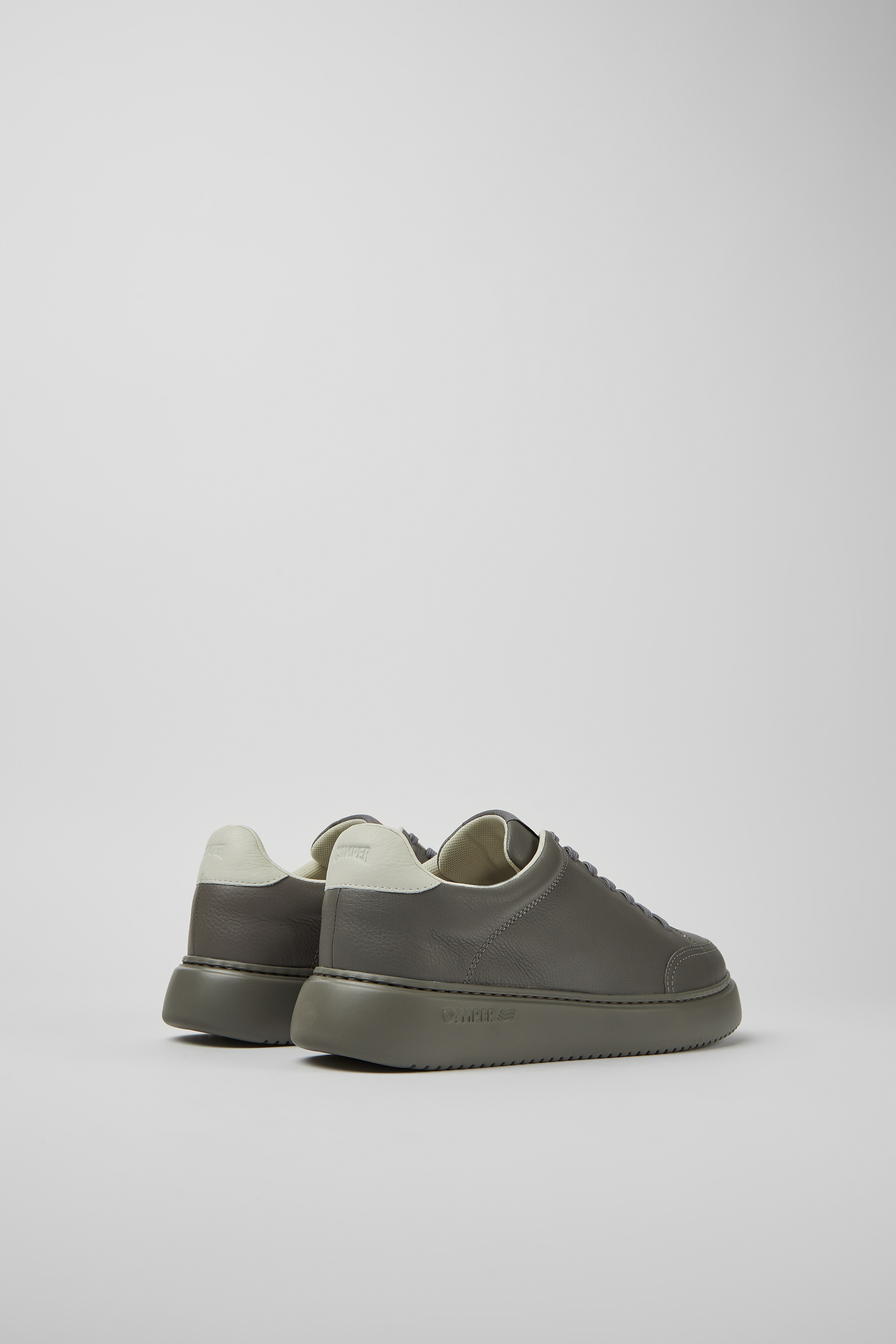 Runner K21 - Gray leather sneakers for men