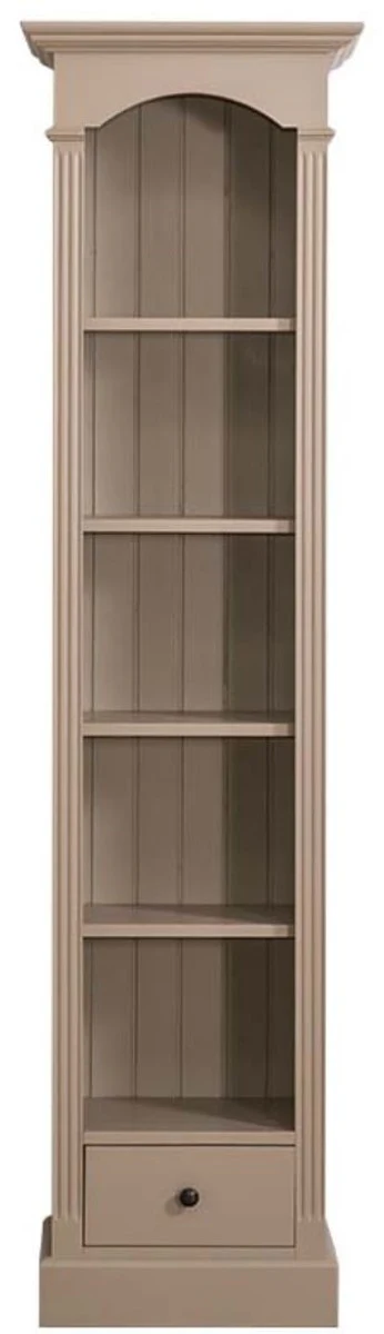 Casa Padrino armario estanter¨ªa de estilo campestre beige 50 x 33 x A. 190 cm - Armario de Madera Maciza con 4 Estantes y Cajone - Muebles de Estilo Campestre