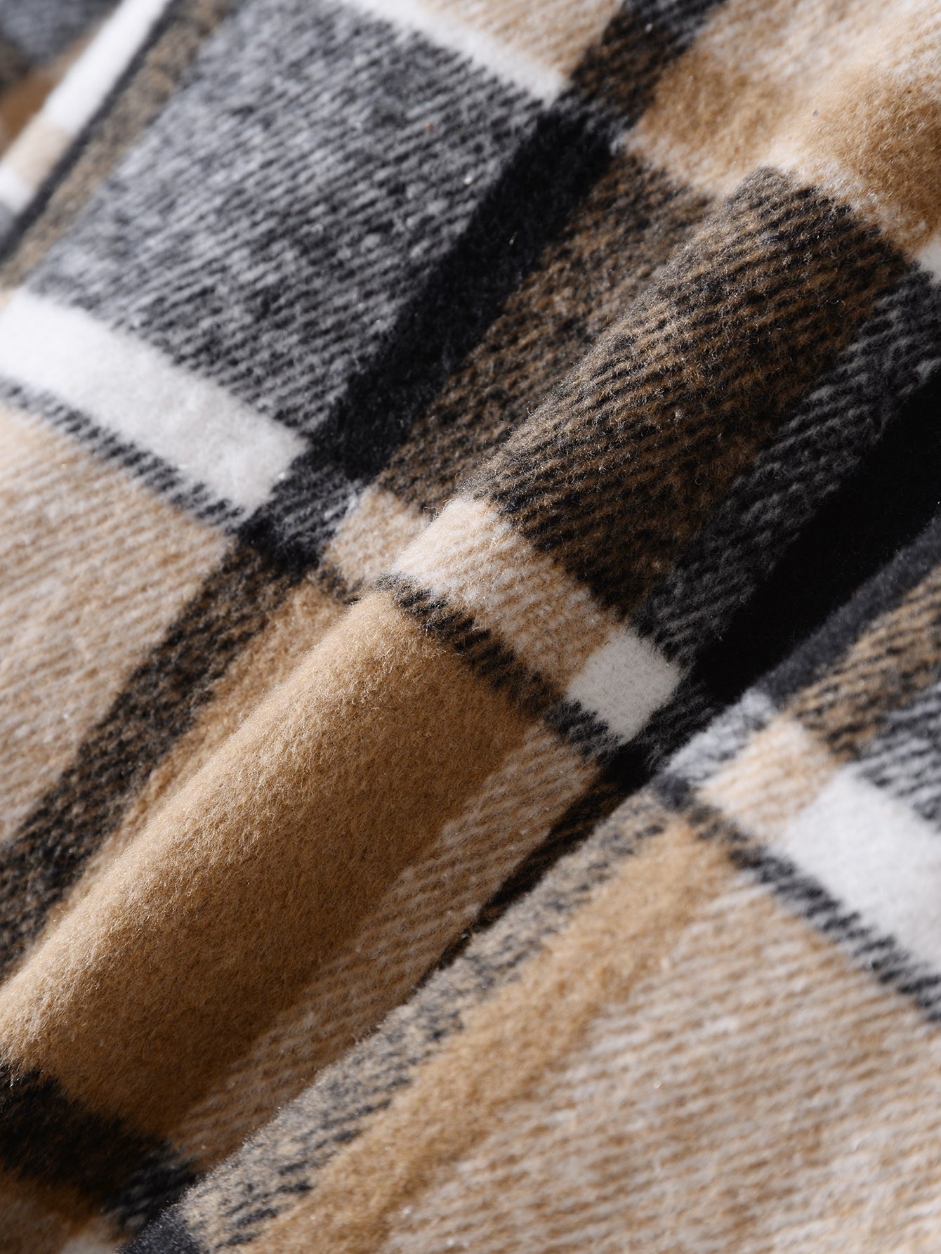 Long Sleeve Button Up Flannel Plaid Overshirt