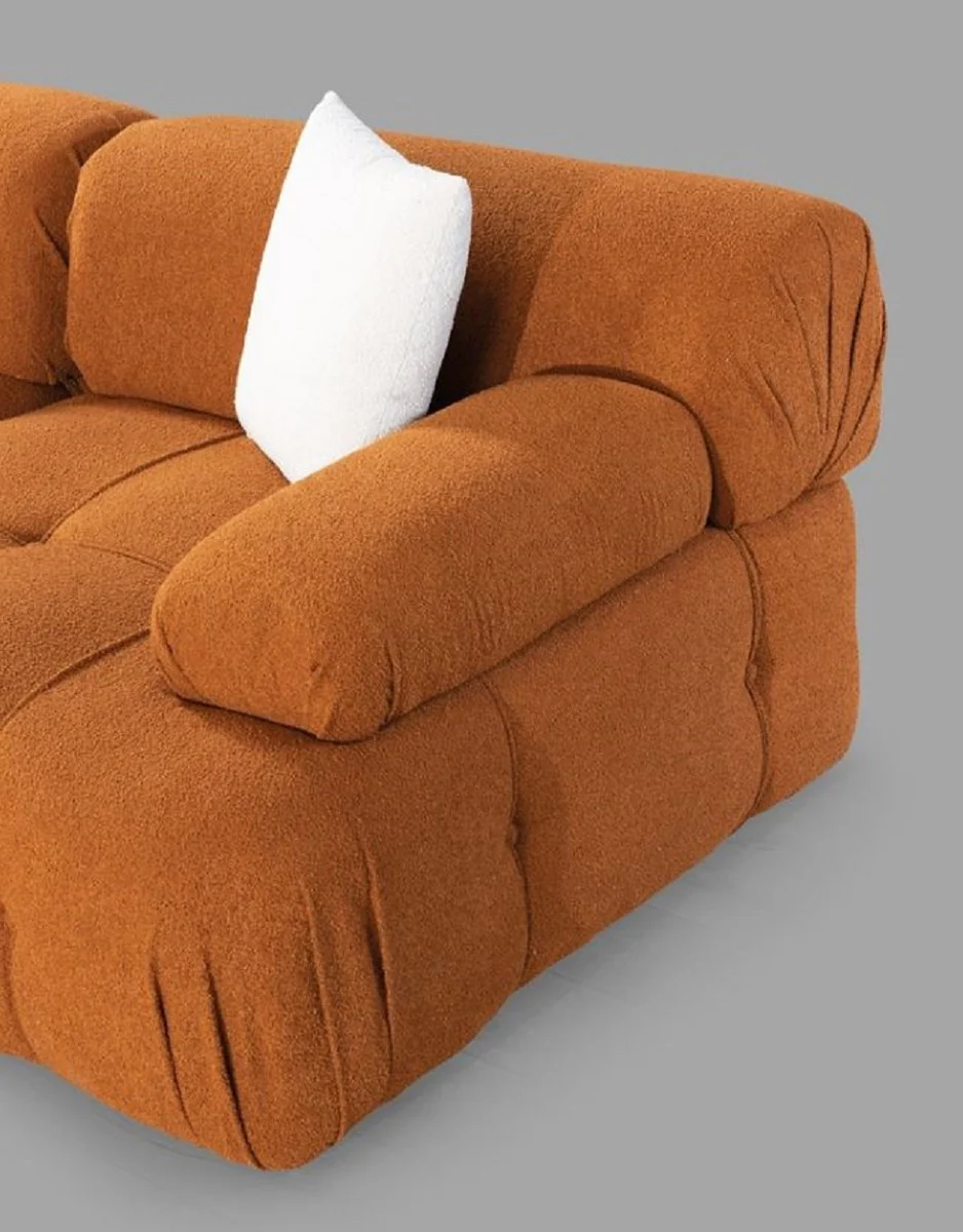 Casa Padrino sof¨¢ de sal¨®n de lujo marr¨®n 300 x 200 x A. 70 cm - Sof¨¢ esquinero modular de 4 piezas - Sof¨¢ de hotel - Muebles de sal¨®n - Muebles de hotel - Muebles de lujo