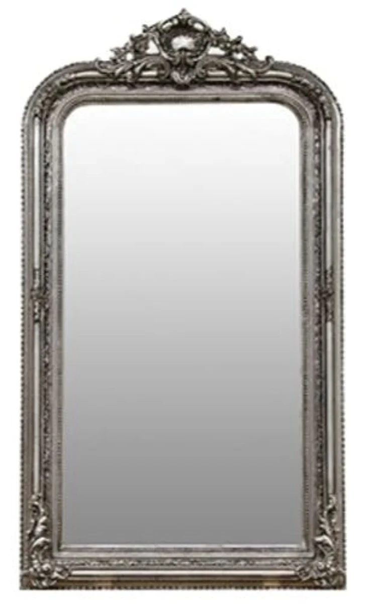 Casa Padrino espejo barroco plata 86 x H. 155 cm - Mobiliario de Sala de Estar en Estilo Barroco
