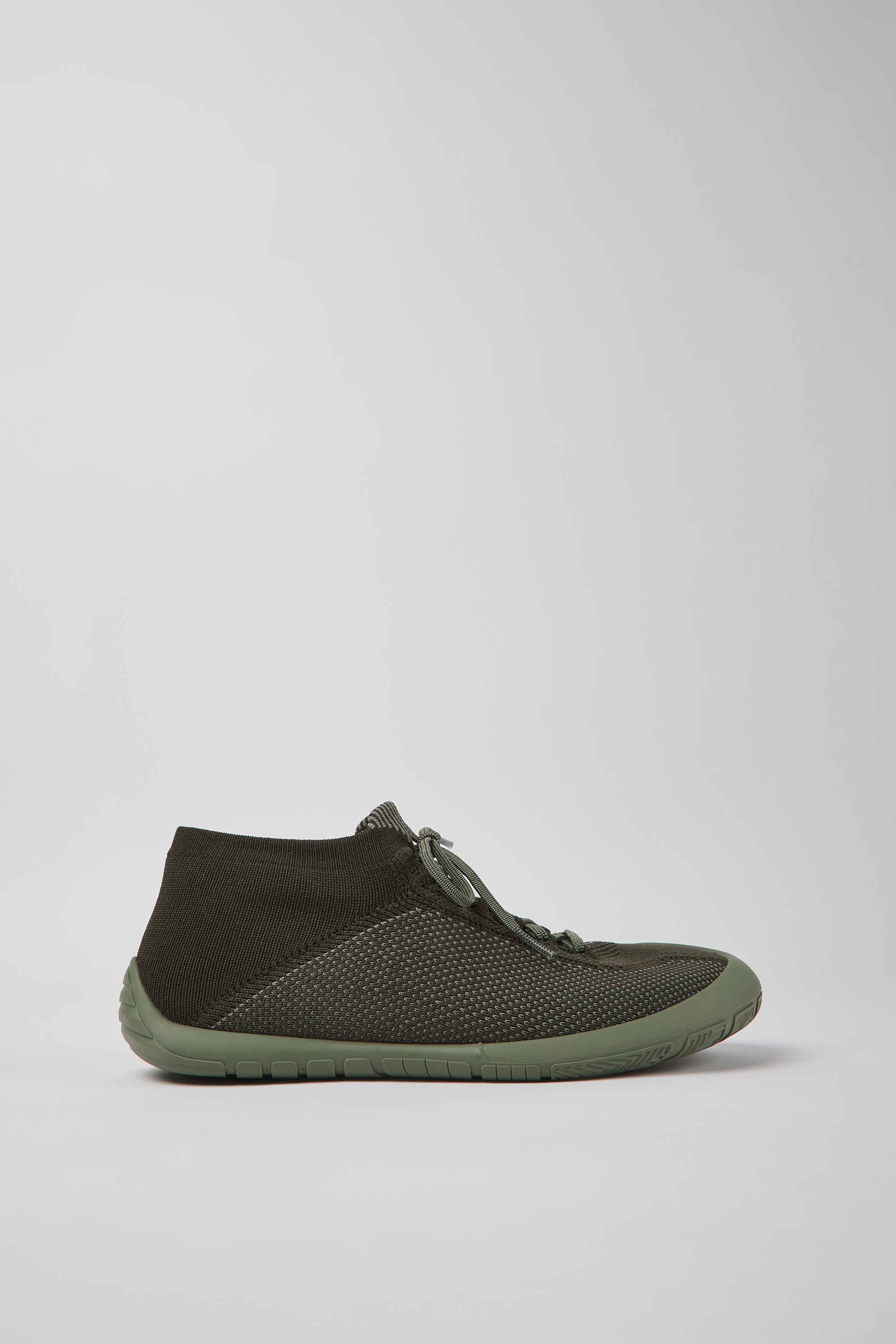 Path - Green-gray textile sneakers for men