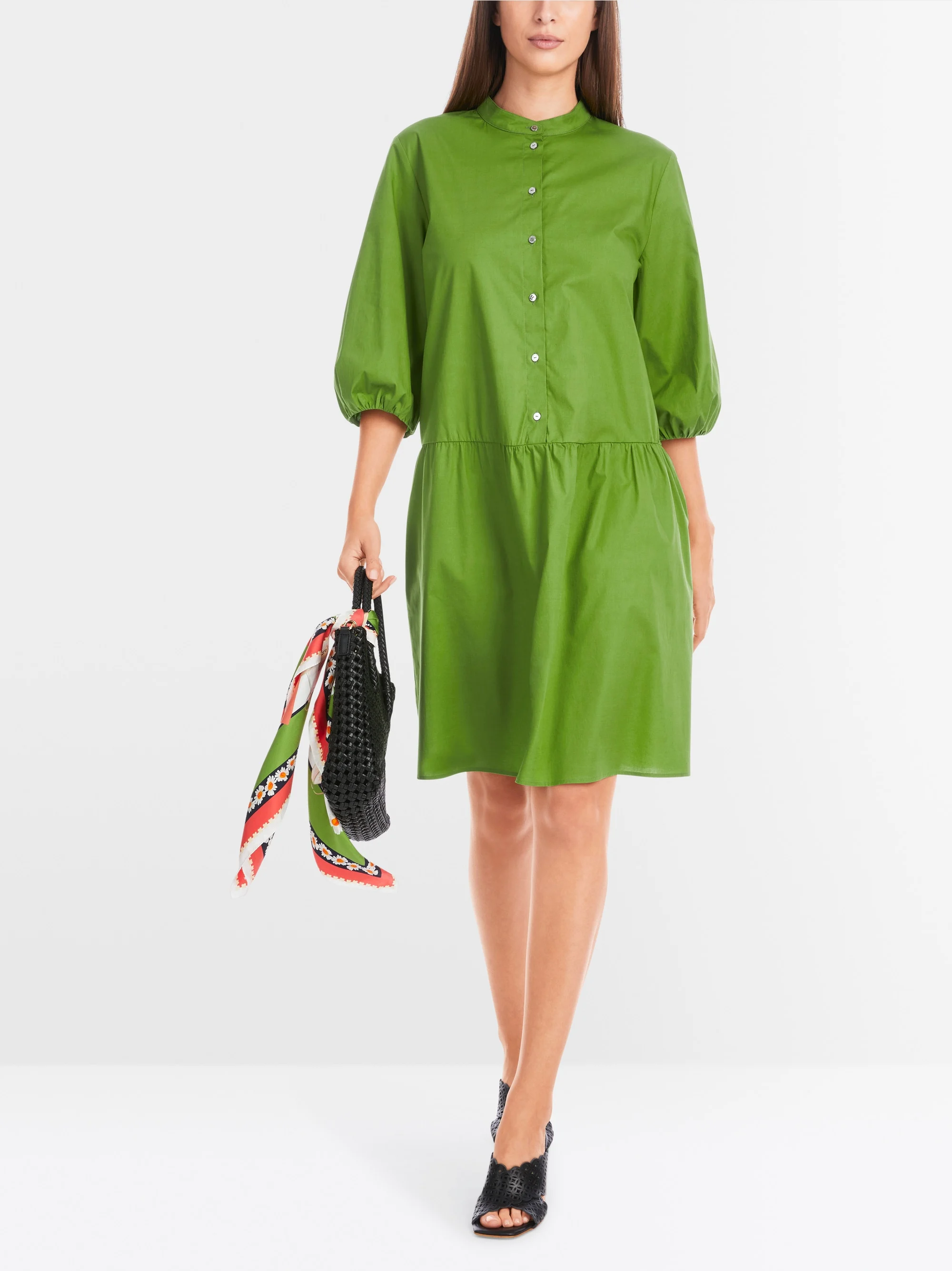 Marc-Cain Plain cotton shirt dress