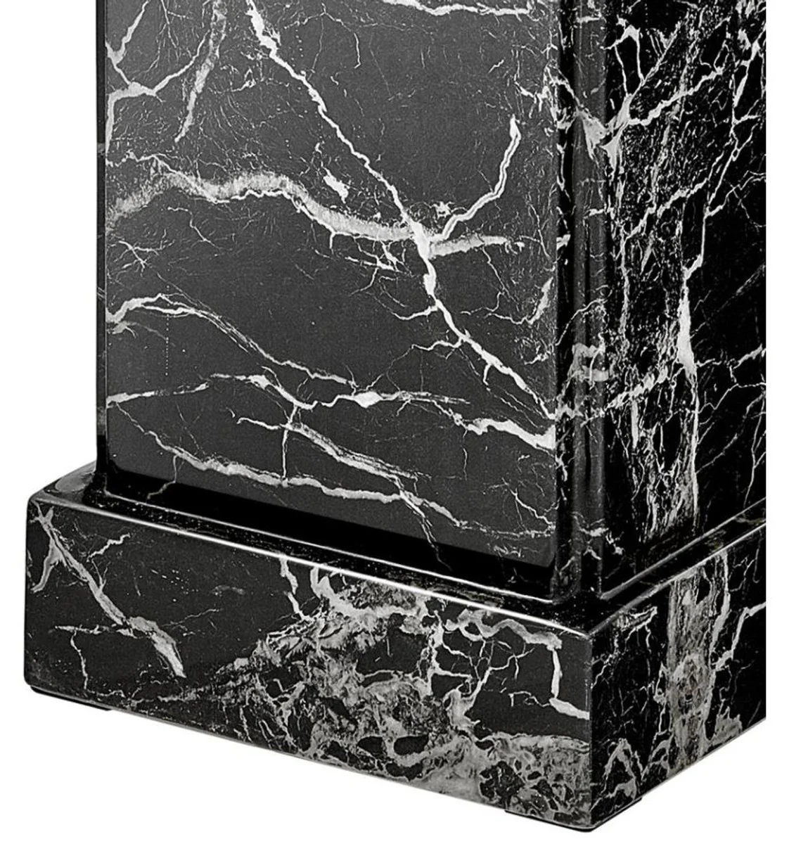 Arte columna de m¨¢rmol Casa Padrino negro 39 x 39 x H. 122 cm - mesa auxiliar de lujo