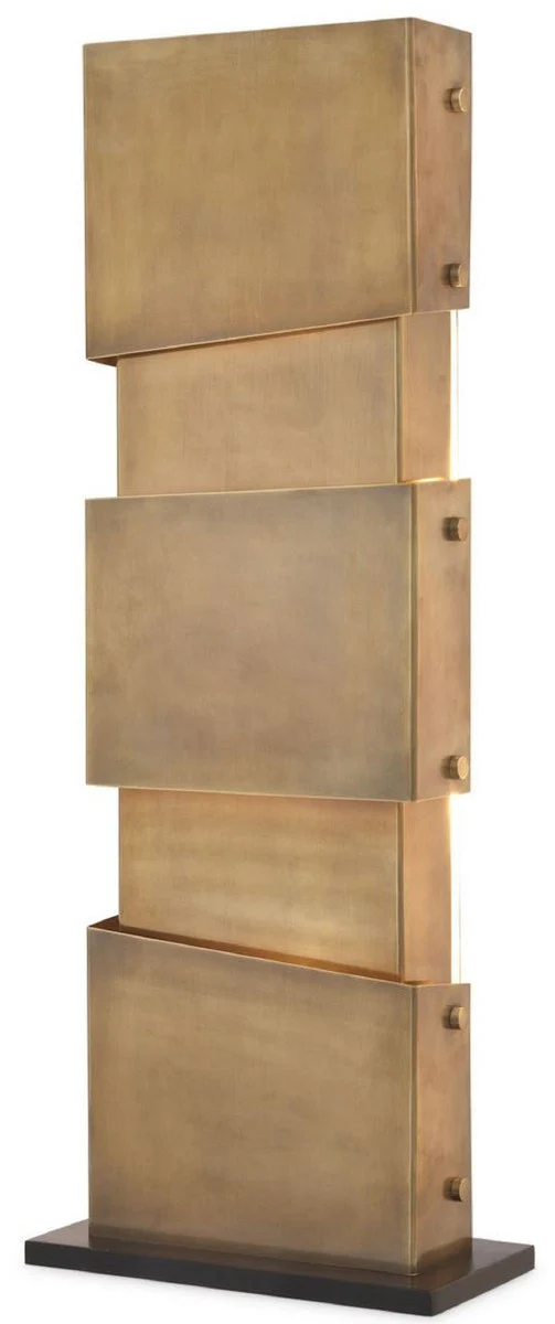 Casa Padrino lámpara de mesa de diseño de latón vintage 28 x 14 x A. 74 cm - Lámpara de mesa moderna - Calidad de Lujo