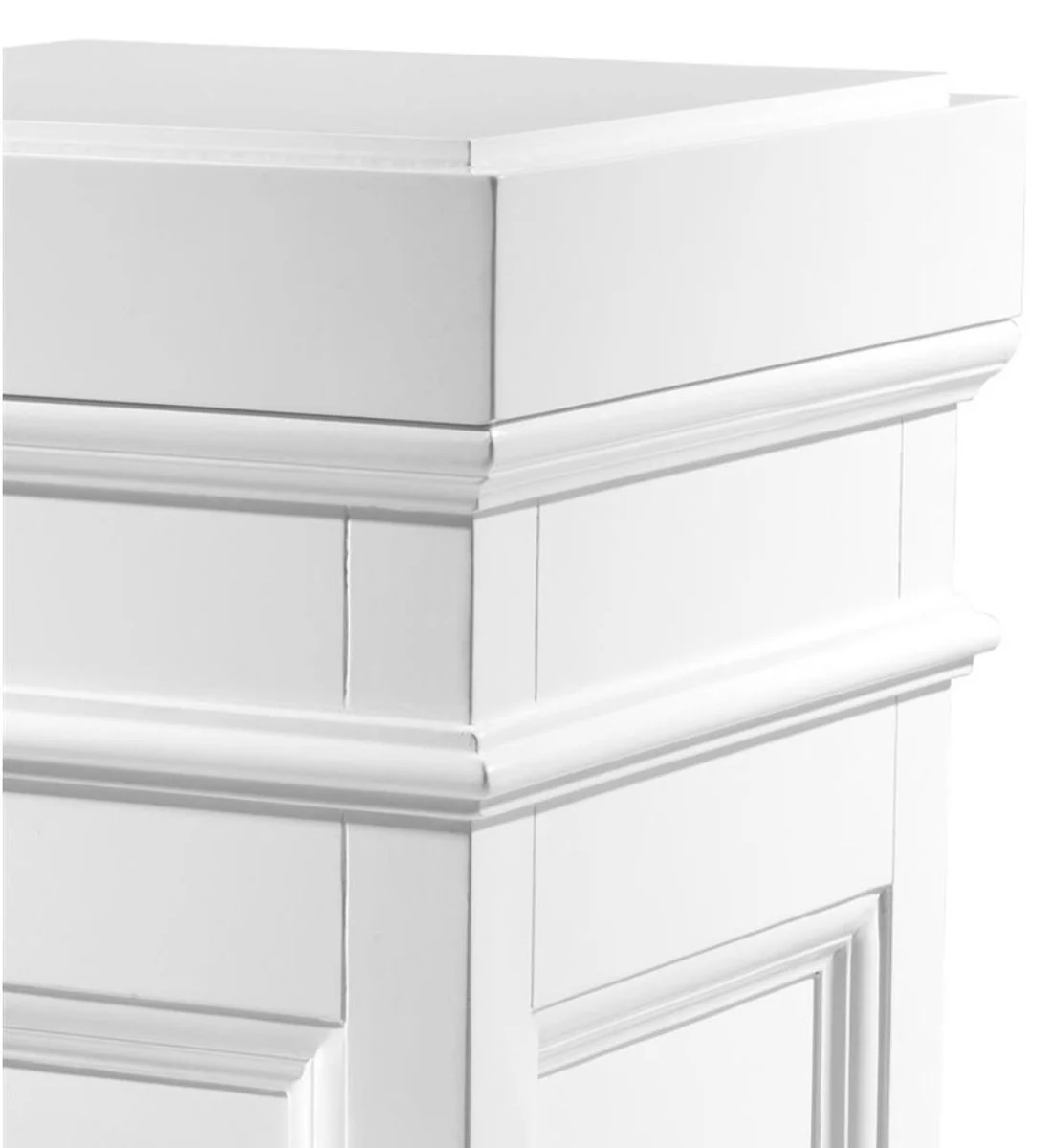 Casa Padrino Columna Blanco 44 x 44 x H. 103 cm - mesa auxiliar de lujo