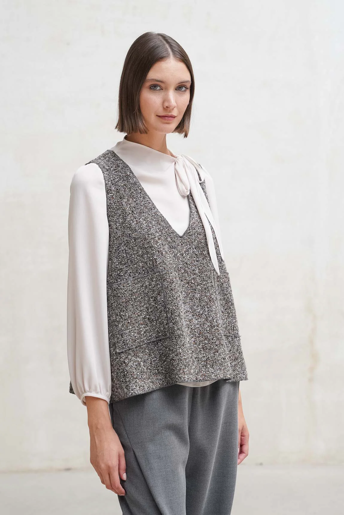 Rivera-spain Top Pavia gris jaspeado